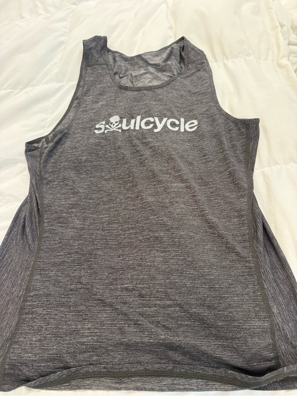 soulcycle lulu lemon Women's Heather Charcoal Logo Tank